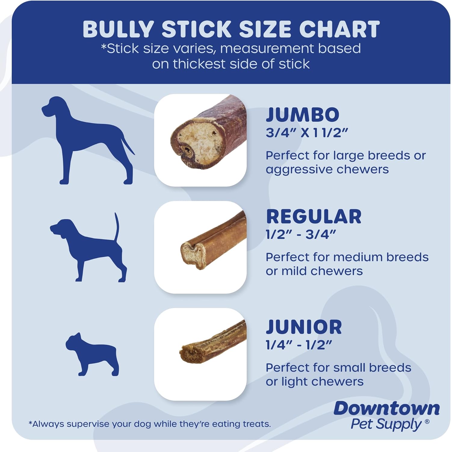 Thick six inch long lasting dog treats for aggressive chewers