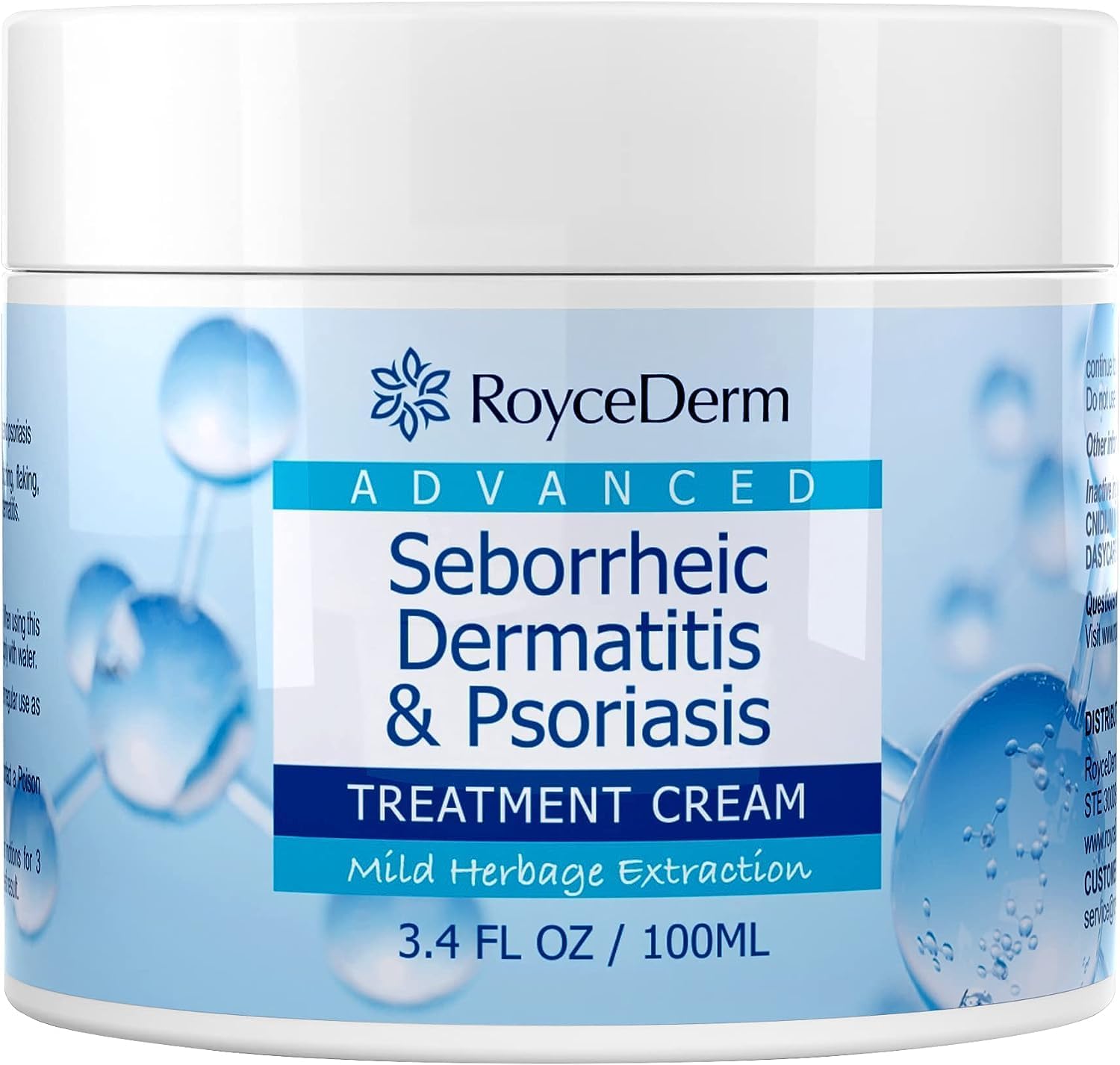 Roycederm seborrheic dermatitis cream front view for scalp psoriasis relief