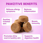 Anti itch immune treats with omega 3 fish oil and salmon oil.