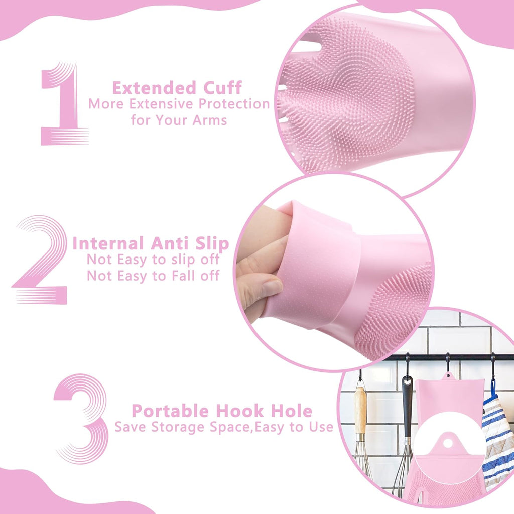 Side profile of Maiiu heat resistant pet washing gloves