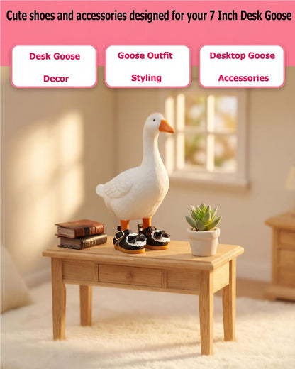 Side angle view of the pink princess style doll shoes designed perfectly for seven inch desk decorations.