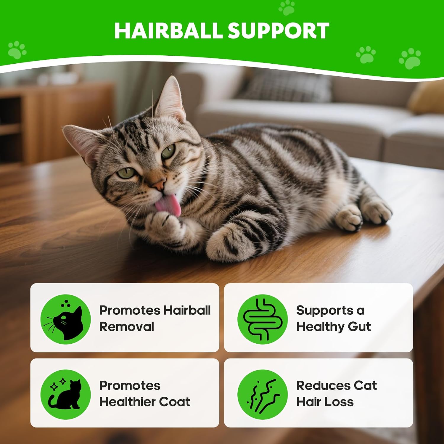 Whiskopia Cat Hairball Remedy twist capsules showing easy powder application onto pet food.