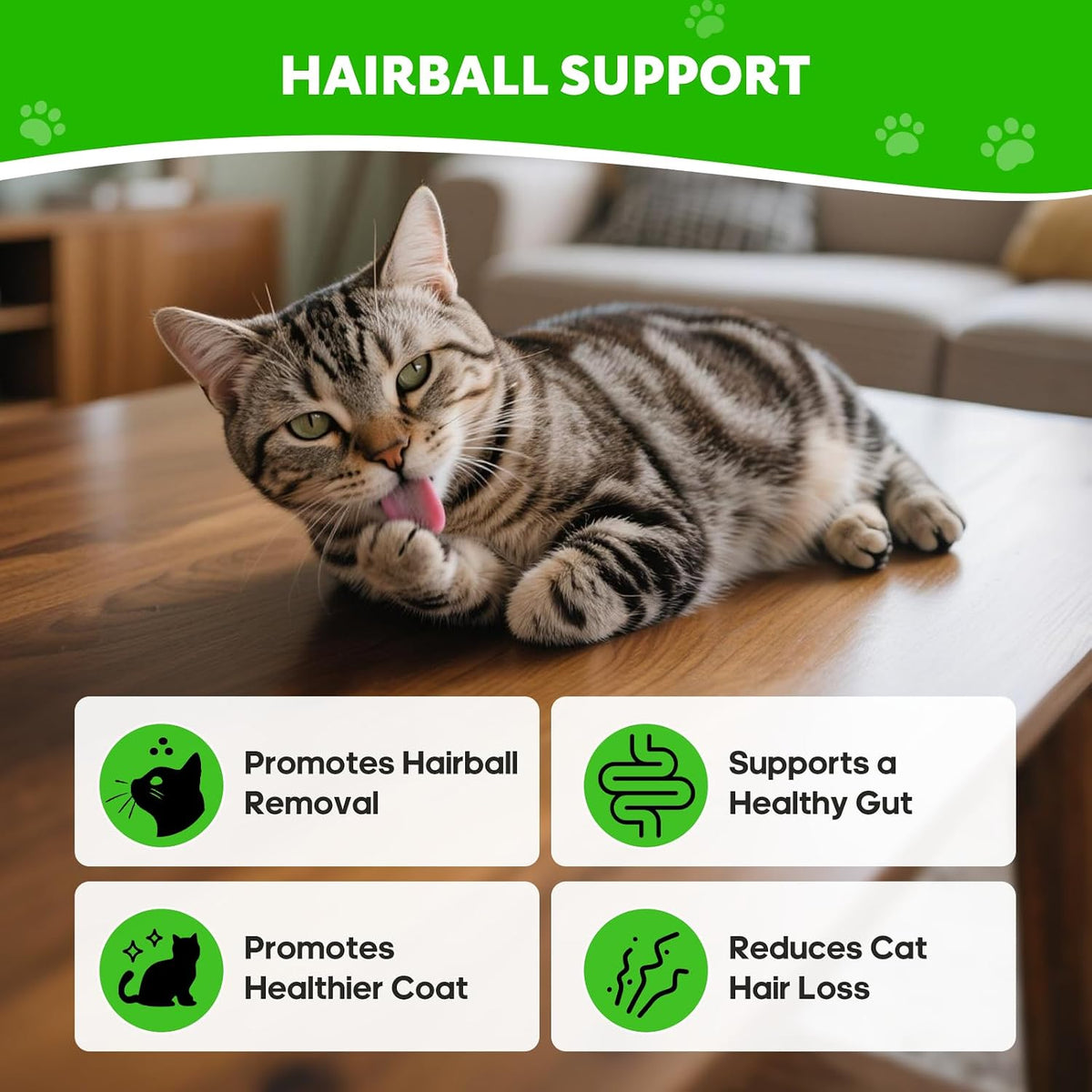 Whiskopia Cat Hairball Remedy twist capsules showing easy powder application onto pet food.
