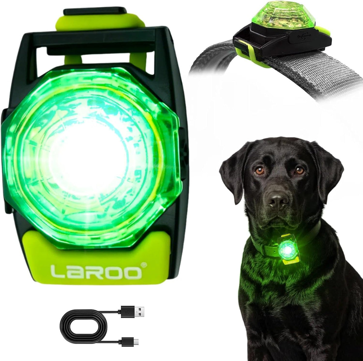 LaRoo Dog Lights for Night Walking, LED Dogs Collar Lights for Nighttime Clip On Light up Dog Collar Pet Camping Essentials Orange - Image 15