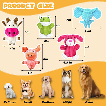 MRSOHRET durable plush puppy chew toys for teething relief animal assortment