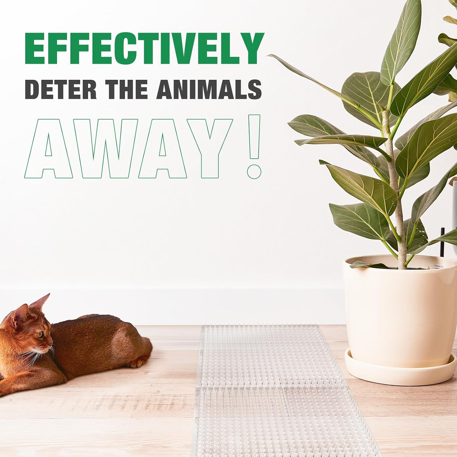 Zipcase cat deterrent mat showing plastic spike texture