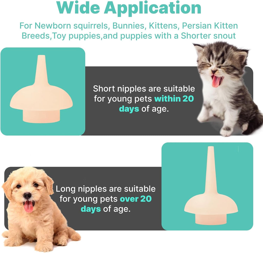 ZingFsh newborn pet nursing kit showing the detailed measurement markings on the graduated feeding syringe