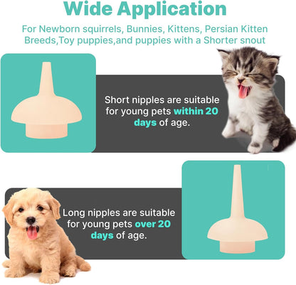 ZingFsh newborn pet nursing kit showing the detailed measurement markings on the graduated feeding syringe