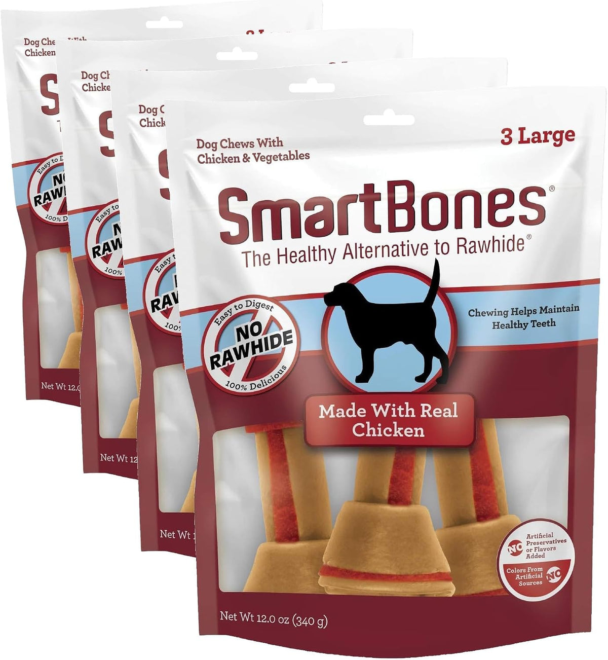 SmartBones Dog Chews, Treat Your Dog to Rawhide-Free Dog Bones, Made With Real Meat and Vegetables, 3 Large - Image 10