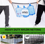 Ycsemiwlf balcony pet protective netting showing mesh size