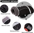 Qbleev dog winter coat showing waterproof material