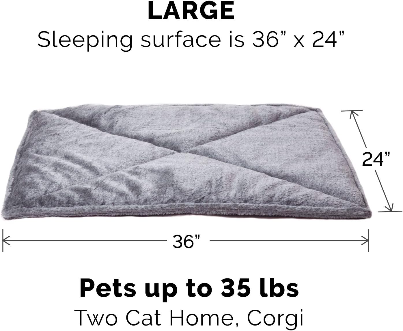 Furhaven electricity free thermal cat bed mat laid flat on the floor