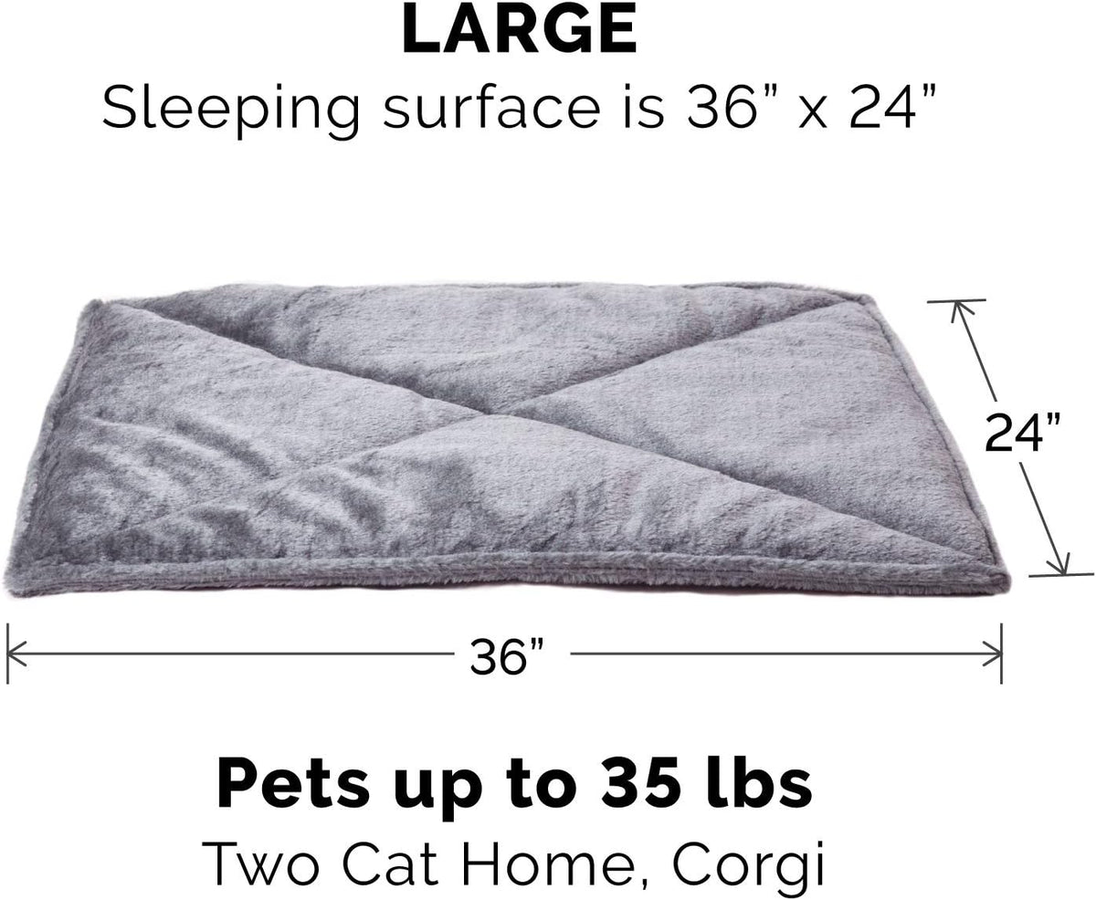 Furhaven electricity free thermal cat bed mat laid flat on the floor