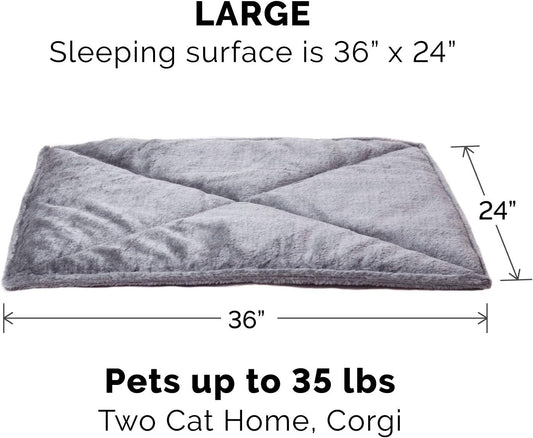 Furhaven electricity free thermal cat bed mat laid flat on the floor