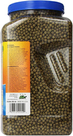 Zoo Med turtle food 54 ounce container side ingredient label