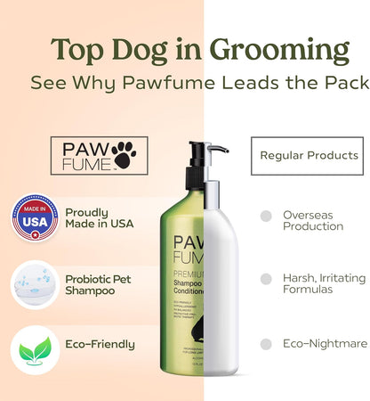 PAWFUME Deshedding Dog Shampoo and Conditioner, Show Dog, 1-Pack - Nourish & Detangle for Silky Soft Coat - Probiotic, Deep-Cleaning, pH-Balanced Formula - Salon-Quality Shampoo for Dogs - Image 9