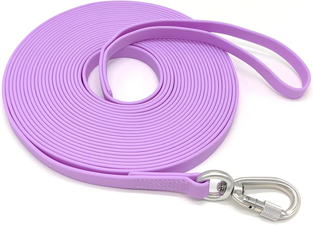 ZALER Long Dog Leash Waterproof Training Leashes 50ft 30ft 20ft 15ft 10ft 6ft, Odor Proof Recall Long Line Lead with Aviation Aluminum Carabiner Clip for Small, Medium, Large Dogs(20FT, Forest Green) - Image 14