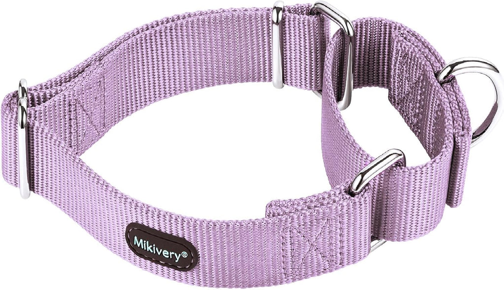 Mikivery Martingale Dog Collar Nylon Adjustable and Safety Training Colourful Comfortable Metal Buckle Pet Collars for Small Medium and Large Dogs(Haze,M) - Image 10
