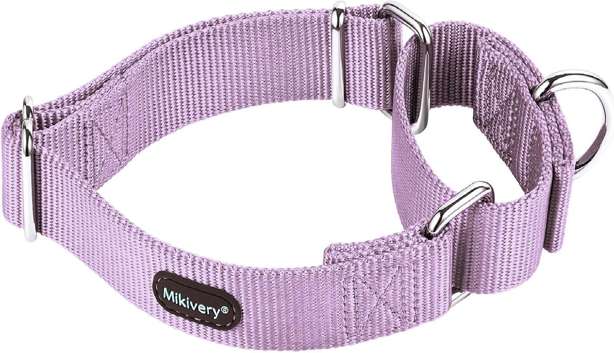 Mikivery Martingale Dog Collar Nylon Adjustable and Safety Training Colourful Comfortable Metal Buckle Pet Collars for Small Medium and Large Dogs(Haze,M) - Image 10