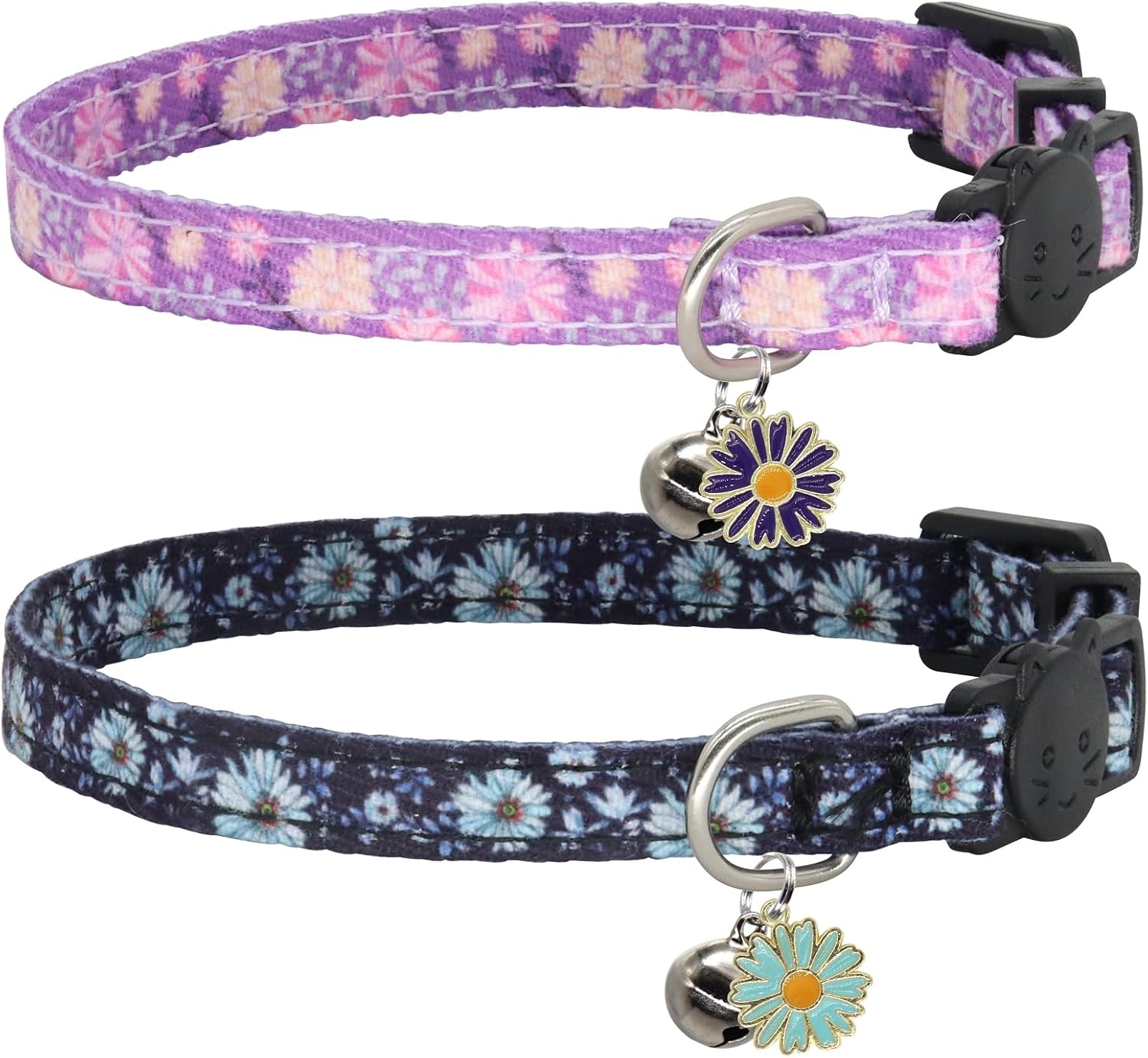 Cat Collar Breakaway, 2 Pack Cotton Kitten Collars with Bells and Removable Charms, Cute Dinosaurs Shaped for Indoor Boy, Girl and Adult Cats - Image 13