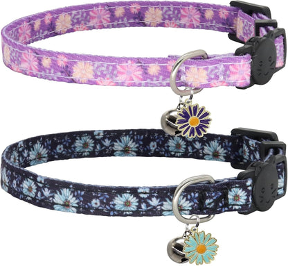 Cat Collar Breakaway, 2 Pack Cotton Kitten Collars with Bells and Removable Charms, Cute Dinosaurs Shaped for Indoor Boy, Girl and Adult Cats - Image 13