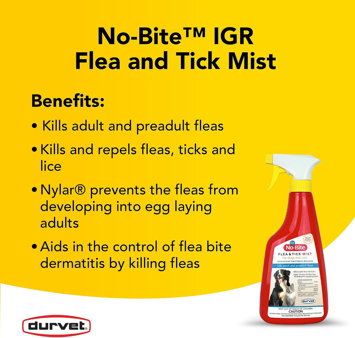 Durvet No-Bite IGR flea and tick spray bottle