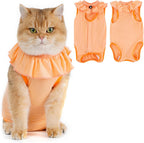 Avont Cat Recovery Suit - Kitten Onesie for Cats After Surgery, Cone of Shame Alternative Surgical Spay Suit with Ruffles for Female Cat, Post-Surgery or Skin Diseases Protection -Pink (L) - Image 10