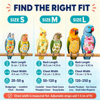 3 Pcs Reusable Bird Diaper Flight Suit with Leash Diaper Pads (Mix) - Image 6