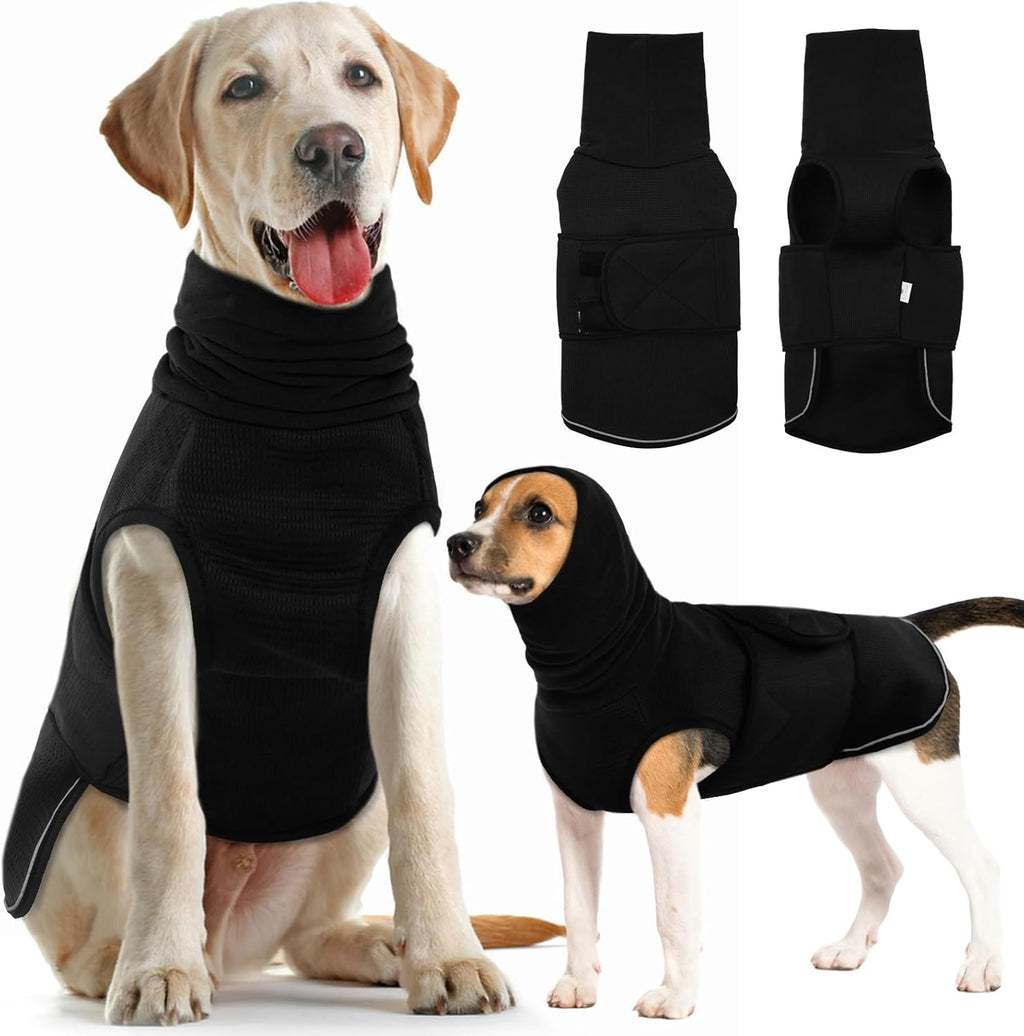 Dog Anxiety Vest with Hoodie,Breathable Dog Thunder Jacket for Thunderstorms,Fireworks,Vet Visits,Separation,Adjustable Calming Vest for Small Medium Large Dogs,Green,S - Image 11
