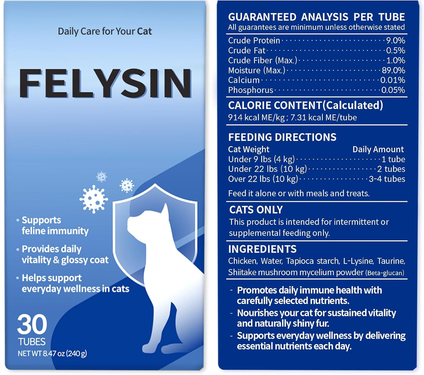 Doctor By FELYSIN L-Lysine for Cats Lickable Immune Support Supplement Allergy Relief, Sneezing, Runny Nose, Cold, Watery Eyes Respiratory Health with Beta-Glucan & Taurine - 30 Individually Packaged - Image 12