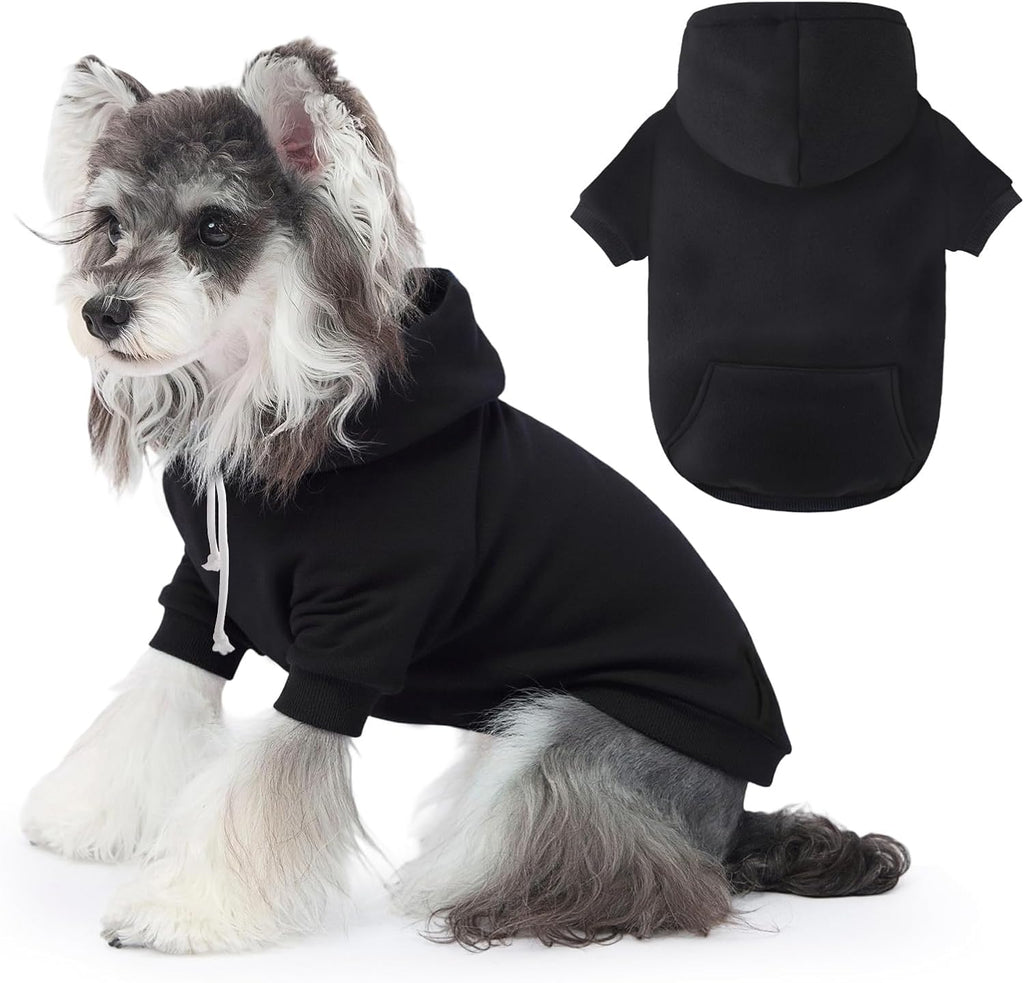 Dog Basic Hoodie Soft Dog Clothes Cold Weather Sweaters for Medium Large Dogs Cozy Fabric Warm Sweatshirt with Leash Hole for Boys (Security, X-Small (2-5 lbs)) - Image 9