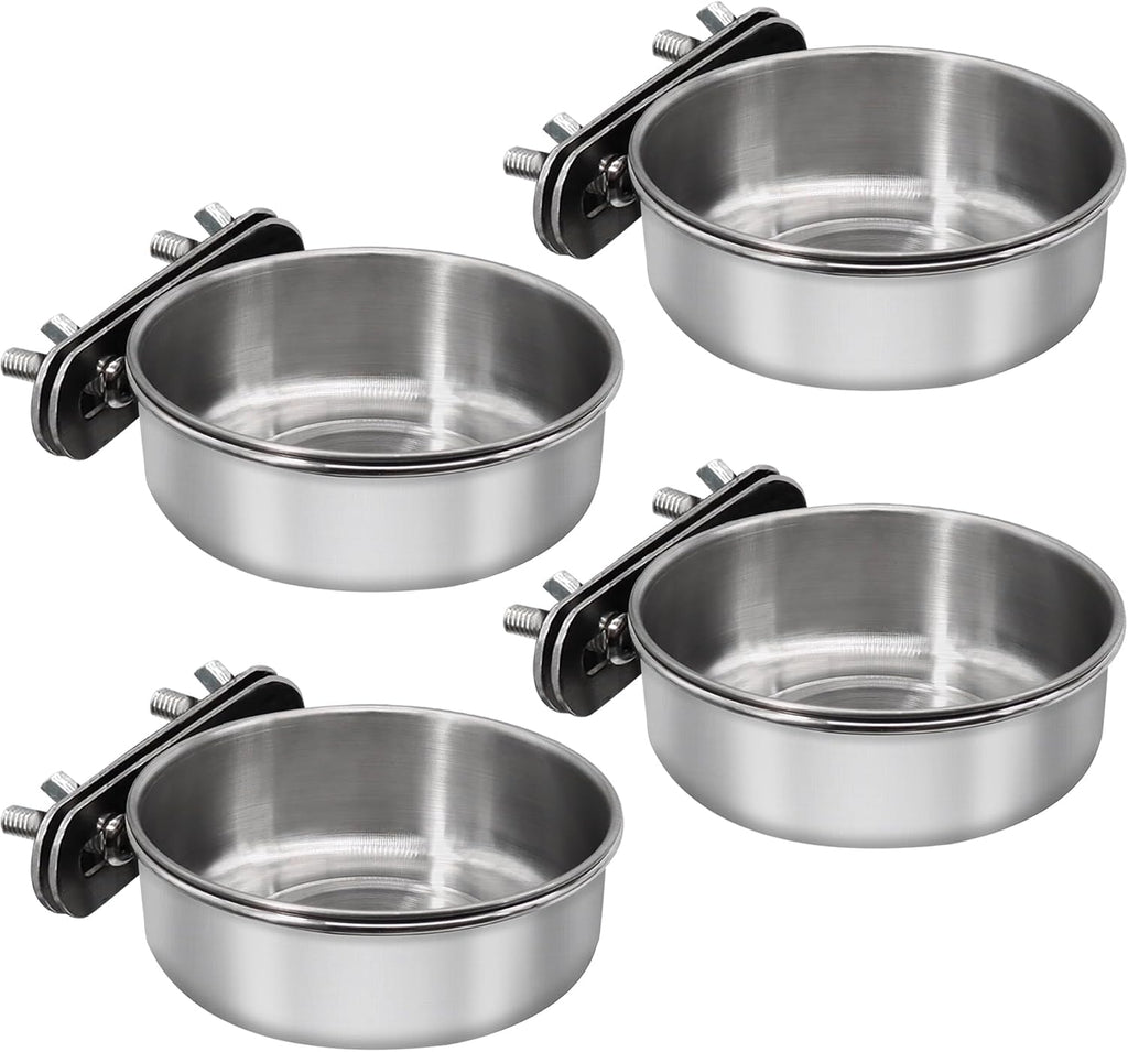 Bird Feeding Dish Cups, Stainless Steel, 2 Pack, Small - Image 8