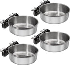 Bird Feeding Dish Cups, Stainless Steel, 2 Pack, Small - Image 8