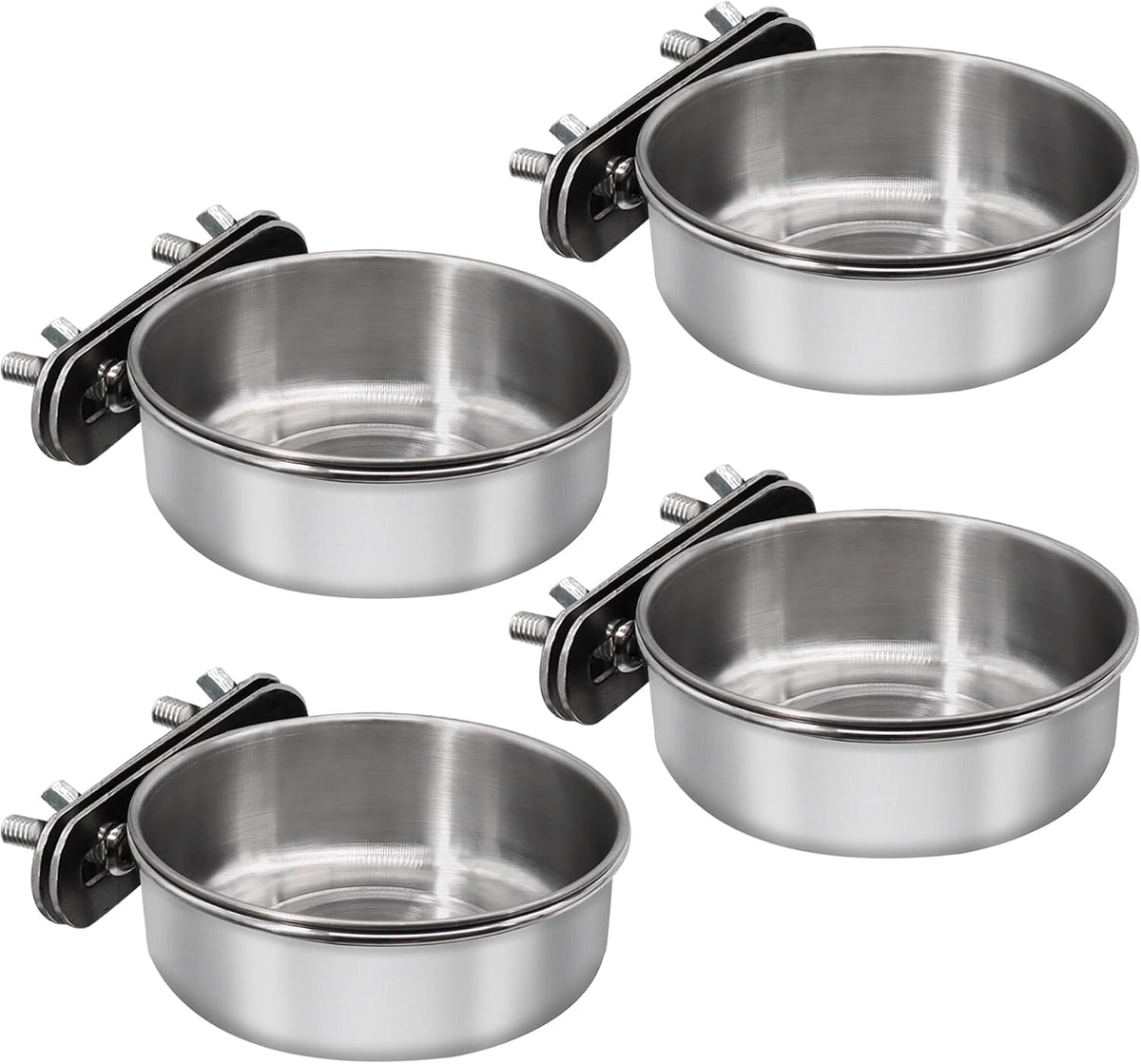 Bird Feeding Dish Cups, Stainless Steel, 2 Pack, Small - Image 8