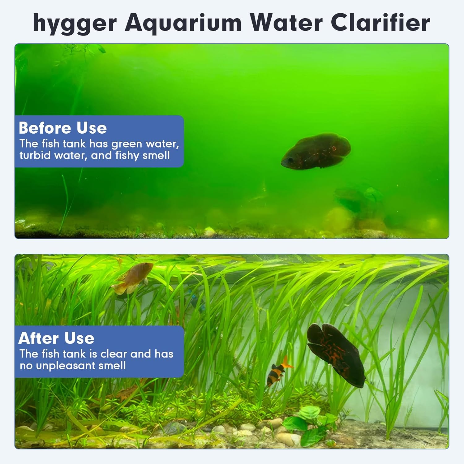 Aquarium clear light water treatment device showing suction cup accessories