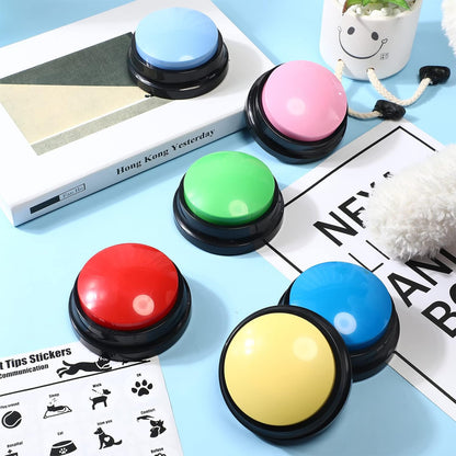 Jerify interactive recordable sound buttons for positive reinforcement pet training sessions.