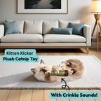 Close up of Nestpark cat toy crinkle texture and plush fabric