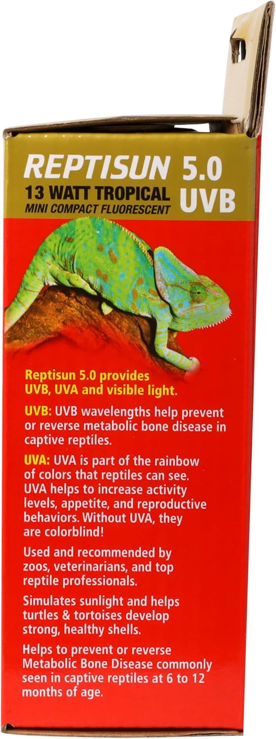 Side profile of compact fluorescent reptile light bulb.