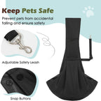 Pawaboo pet carrier shoulder strap pocket detail