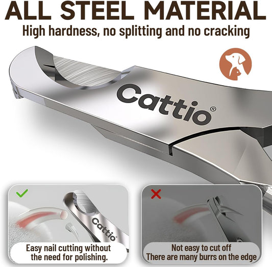 Cattio heavy duty dog nail trimmers with safety lock
