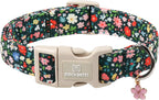 Maca Bates Cute Dog Collar with Rubber Duck Charm for Small Girl Boy Dogs, Green Yellow Ducks Pattern,Adjustable Durable Soft Collars for Male Female Puppy - Image 11