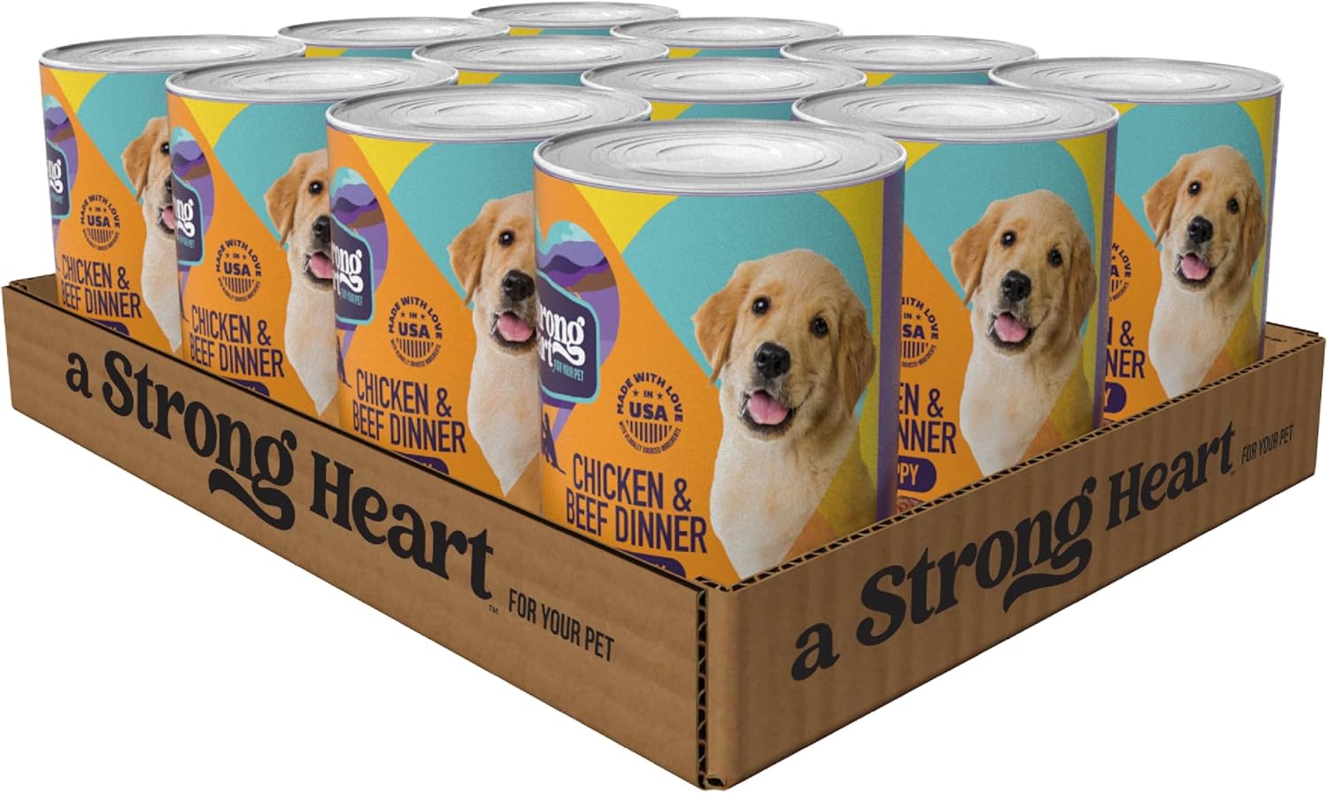A Strong Heart Wet Dog Food, Cuts in Gravy with Beef - 13.2 oz Cans (Pack of 12), Complete & Balanced, All Life Stages, Made in USA - Image 12