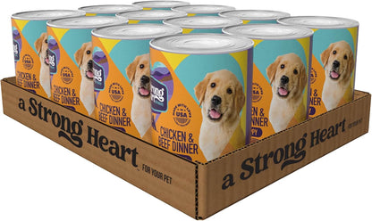 A Strong Heart Wet Dog Food Cans, Country Beef Stew with Peas & Carrots - Stew-Style Cuts, All Life Stages, Complete & Balanced, Made in USA, 13.2 oz (Pack of 12) - Image 11