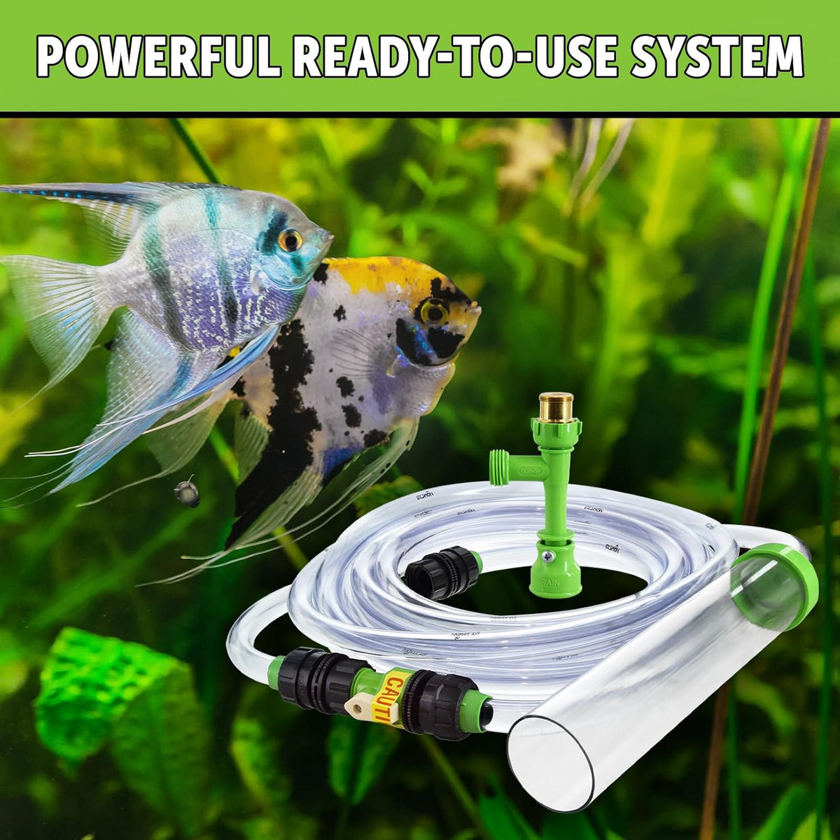 Python No Spill Clean and Fill Aquarium Maintenance System 25 Foot front view