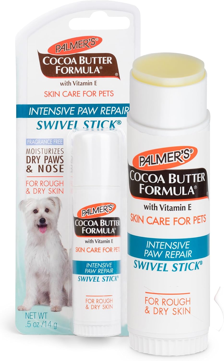 Palmer's for Pets Cocoa Butter Paw Pad and Nose Balm Swivel Stick, Fragrance Free - Moisturizing Dog Balm with Vitamin E, Peppermint Oil, Shea Butter, Rough or Dry Pads, 0.5 oz - Image 7