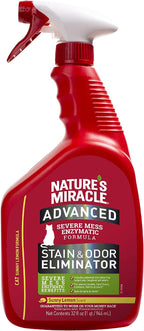 Nature's Miracle Advanced Cat Stain and Odor Eliminator Spray, Severe Mess Enzymatic Formula For Tough Pet Messes, 32 oz - Image 10
