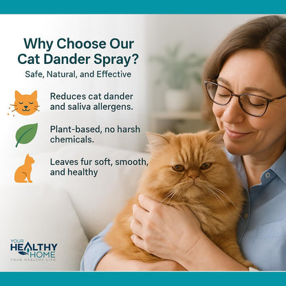 Pet dander allergy reducer spray sixteen fluid ounces bottle close up