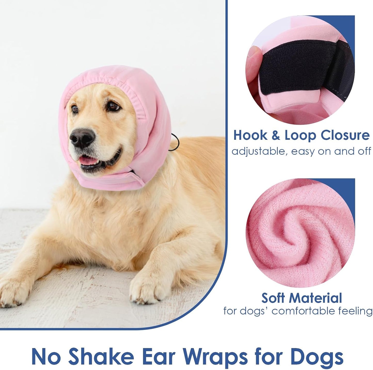 AOFITEE anti slip headband for dog hematoma recovery support.
