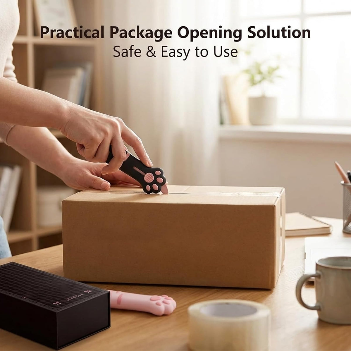 Ergonomic non slip grip handle of the cat claw knife