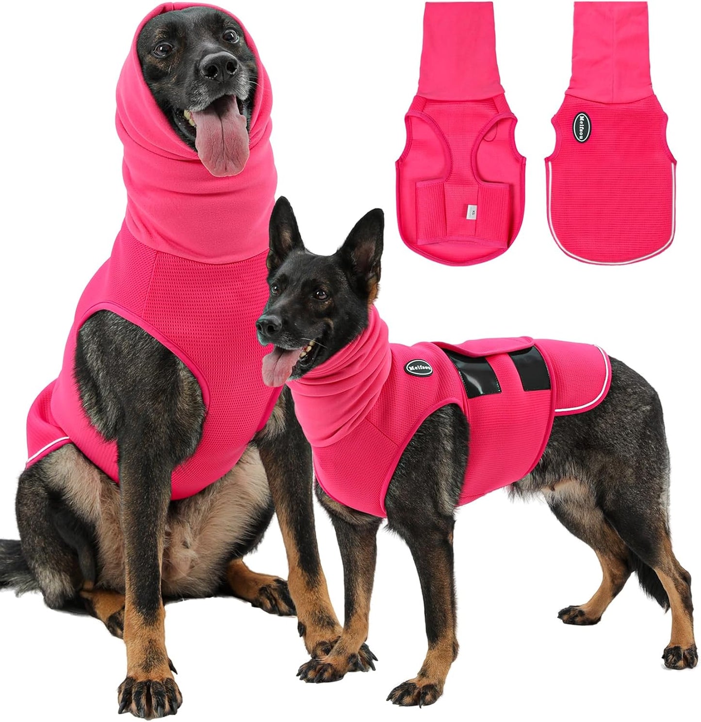 Meifsou Dog Anxiety Vest with Hood, Skin-Friendly Thunder Jacket for Dogs, All-in-One Dog Calming Shirt with Hood for Thunder, Fireworks, Separation - Keep Pet Calm Without Medicine, Purple, 3XL - Image 9